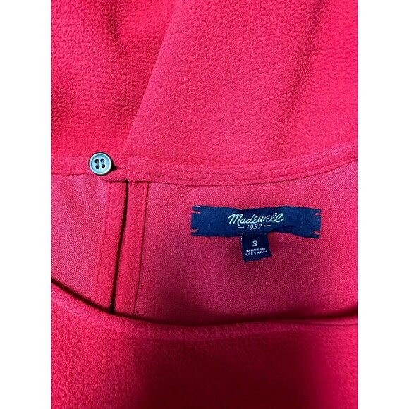 Madewell Short Sleeve Round Neck Textured Blouse Size S - Picture 5 of 8